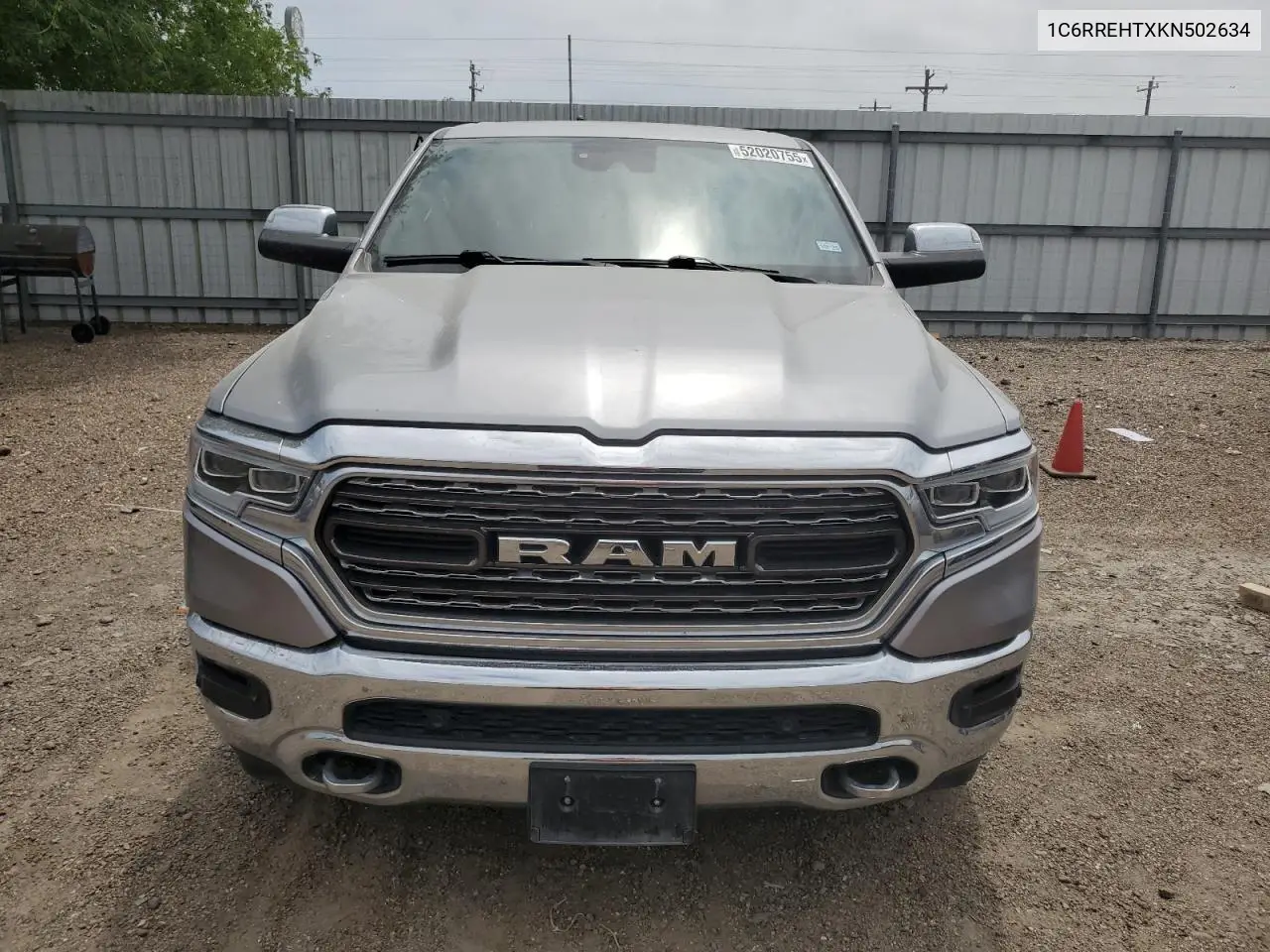 2019 Ram 1500 Limited VIN: 1C6RREHTXKN502634 Lot: 52020755