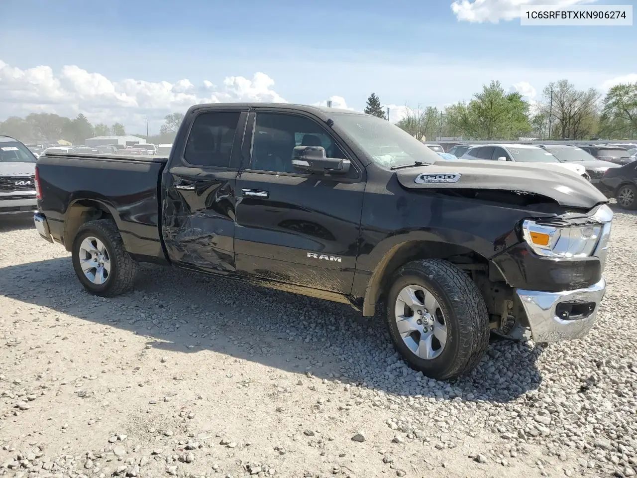 2019 Ram 1500 Big Horn/Lone Star VIN: 1C6SRFBTXKN906274 Lot: 54451855