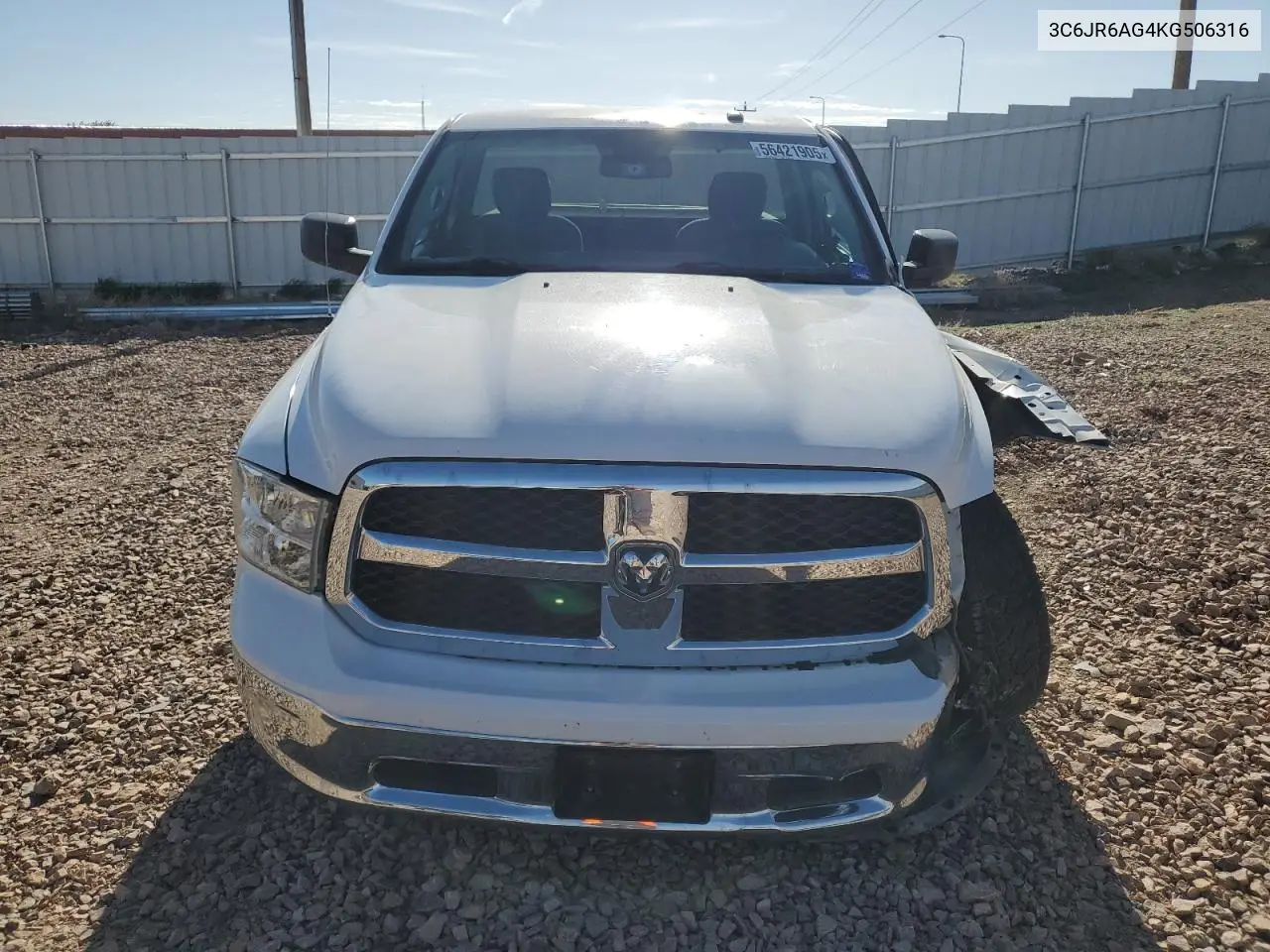 2019 Ram 1500 Classic Tradesman VIN: 3C6JR6AG4KG506316 Lot: 56421905