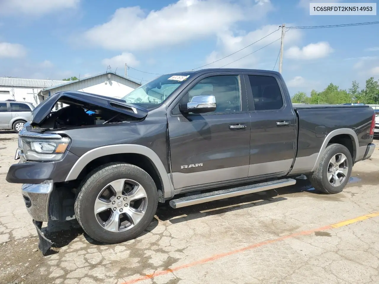 2019 Ram 1500 Laramie VIN: 1C6SRFDT2KN514953 Lot: 56747675