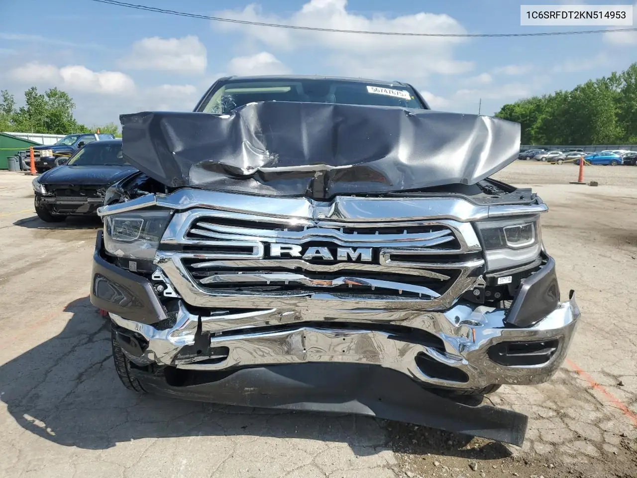 2019 Ram 1500 Laramie VIN: 1C6SRFDT2KN514953 Lot: 56747675