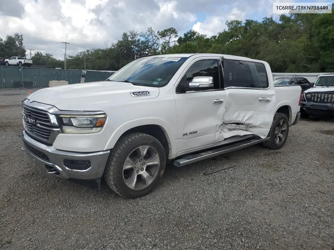 2019 Ram 1500 Laramie VIN: 1C6RREJT8KN738449 Lot: 56935305