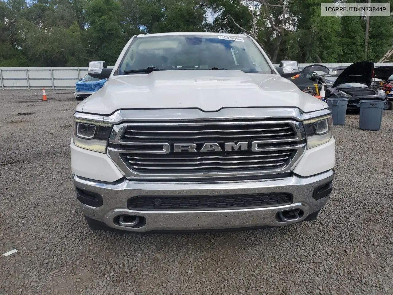 2019 Ram 1500 Laramie VIN: 1C6RREJT8KN738449 Lot: 56935305
