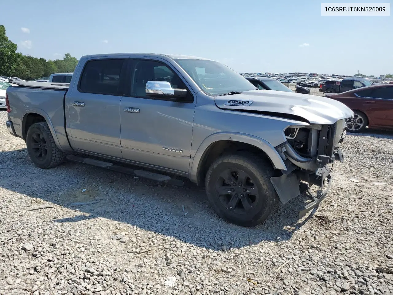 2019 Ram 1500 Laramie VIN: 1C6SRFJT6KN526009 Lot: 61230395