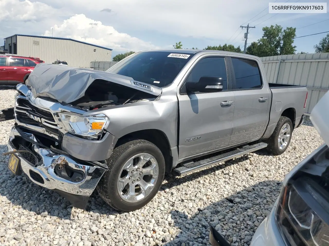 2019 Ram 1500 Big Horn/Lone Star VIN: 1C6RRFFG9KN917603 Lot: 63026145
