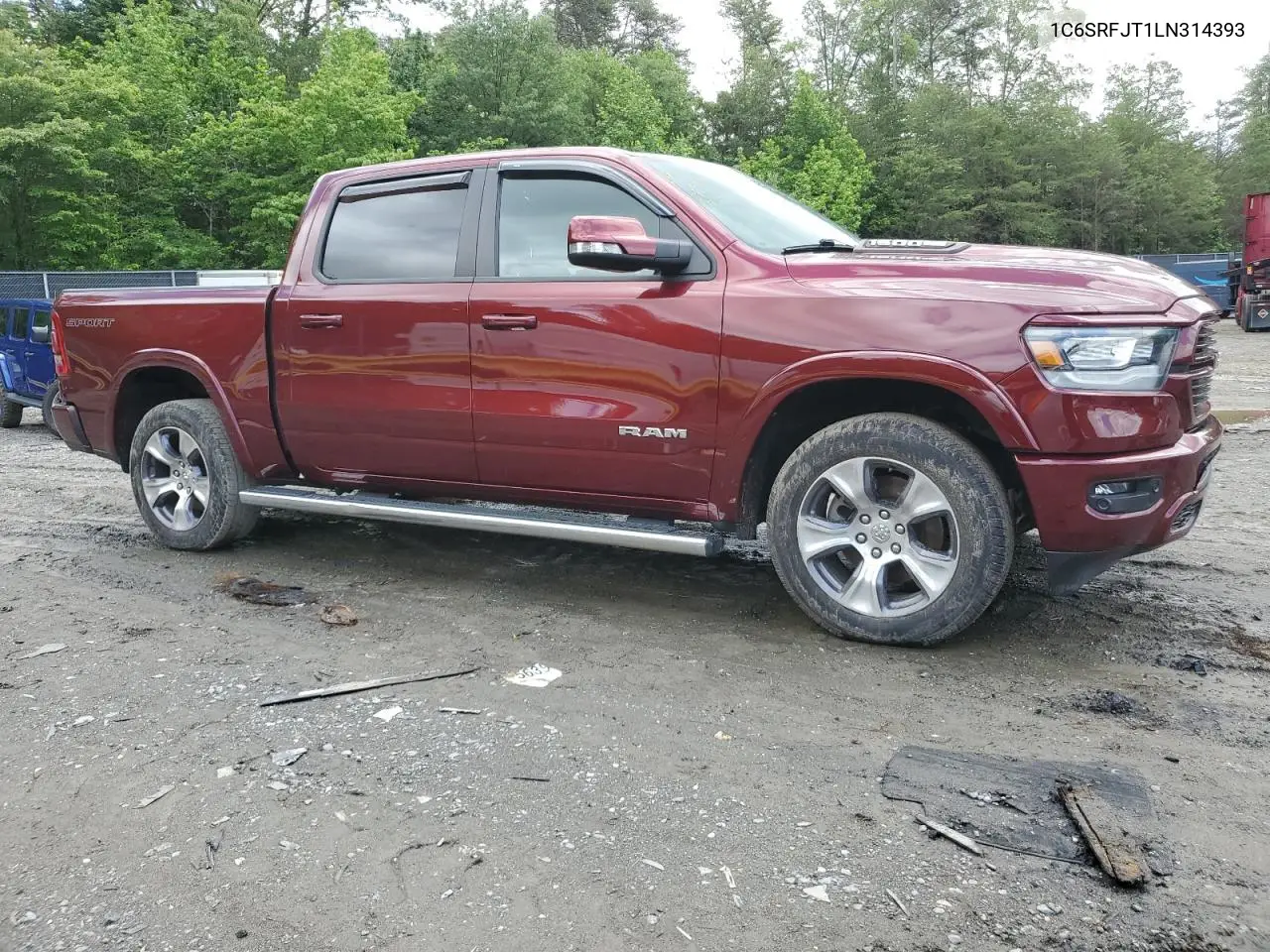 2020 Ram 1500 Laramie VIN: 1C6SRFJT1LN314393 Lot: 56628725