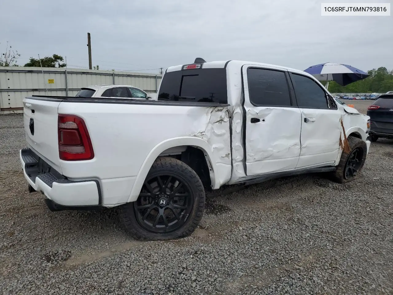 2021 Ram 1500 Laramie VIN: 1C6SRFJT6MN793816 Lot: 56736605