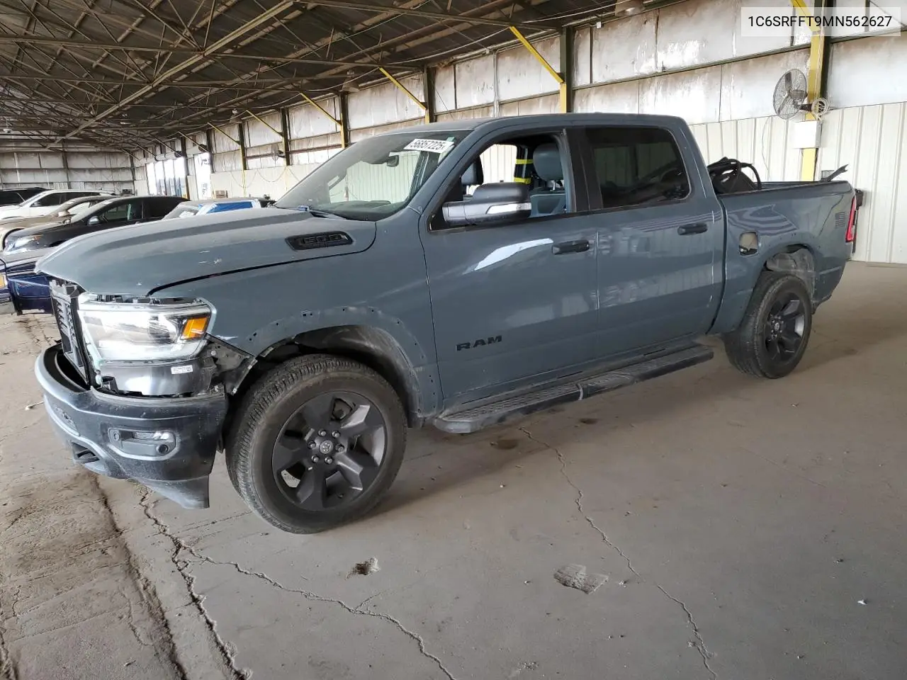 2021 Ram 1500 Big Horn/Lone Star VIN: 1C6SRFFT9MN562627 Lot: 56857225
