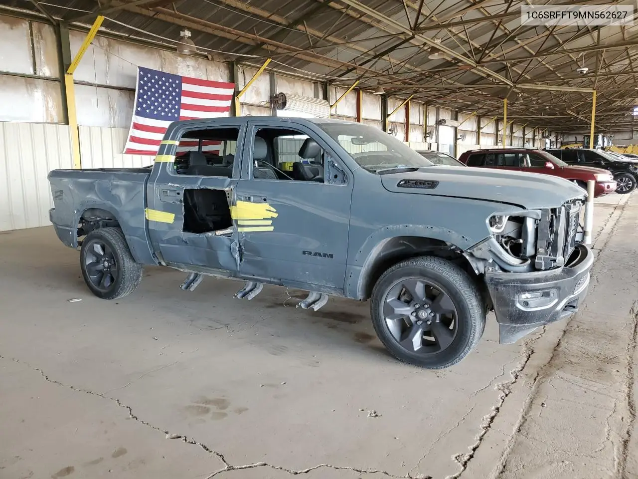 2021 Ram 1500 Big Horn/Lone Star VIN: 1C6SRFFT9MN562627 Lot: 56857225