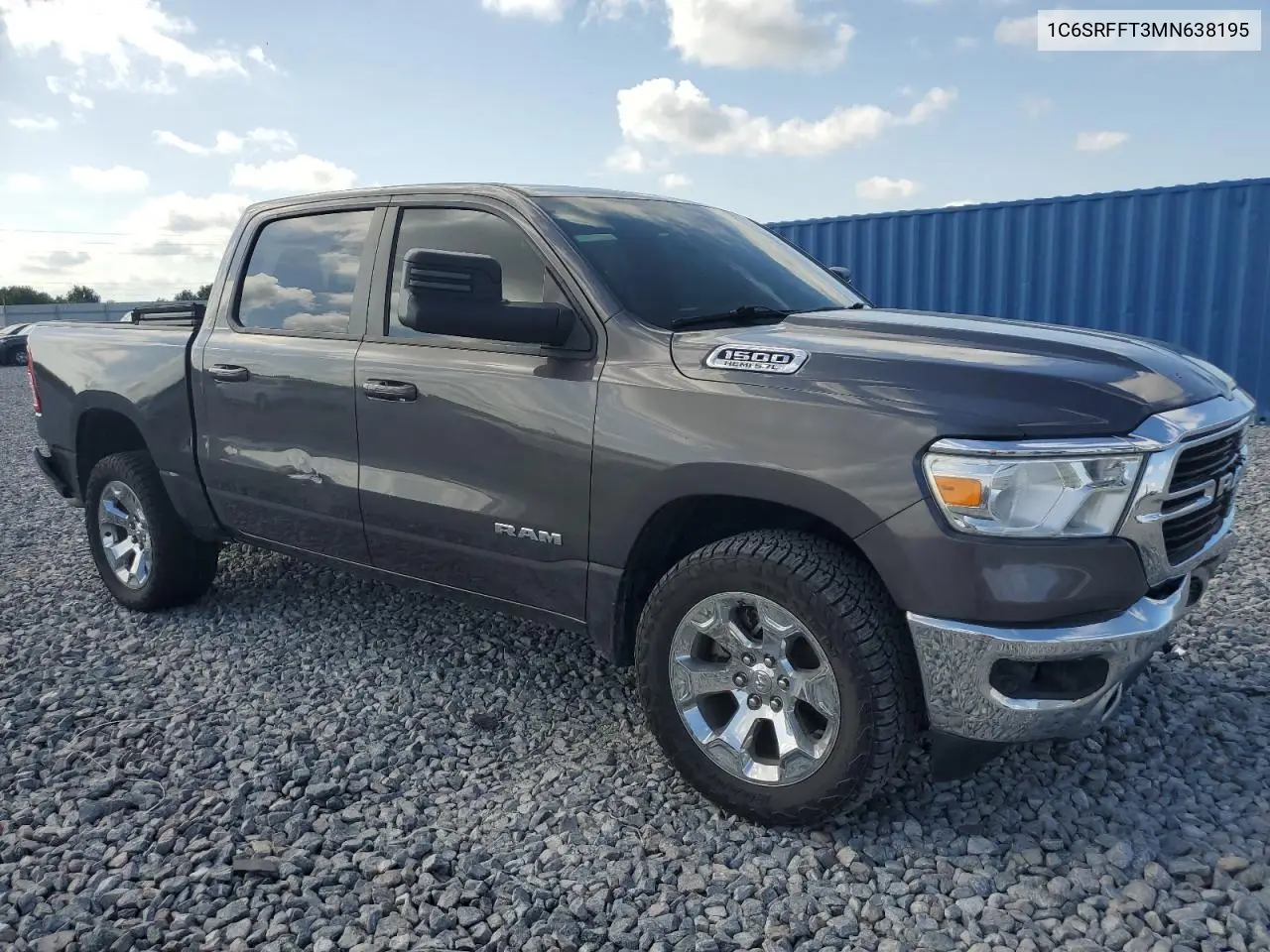 2021 Ram 1500 Big Horn/Lone Star VIN: 1C6SRFFT3MN638195 Lot: 57675445