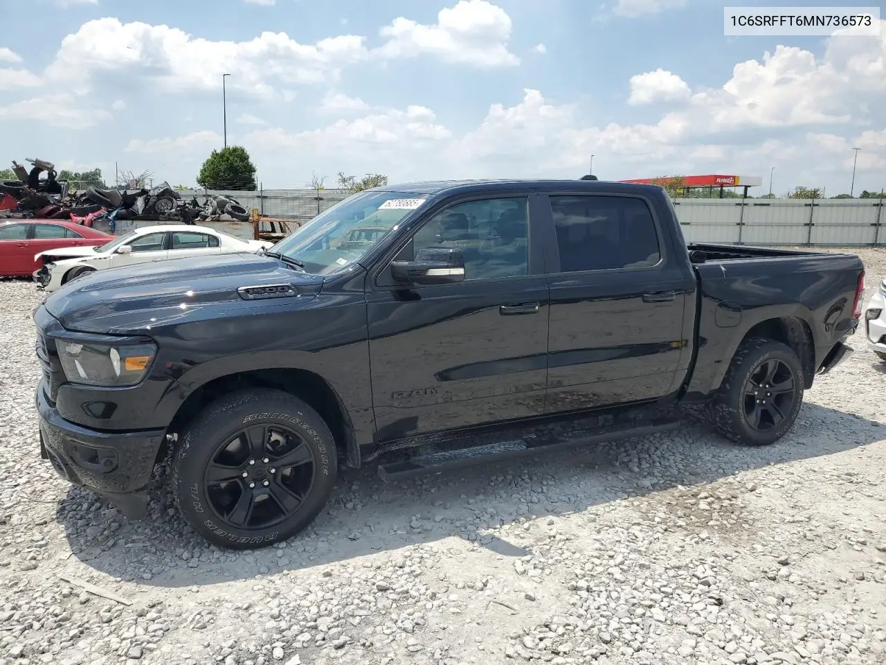 2021 Ram 1500 Big Horn/Lone Star VIN: 1C6SRFFT6MN736573 Lot: 62780885