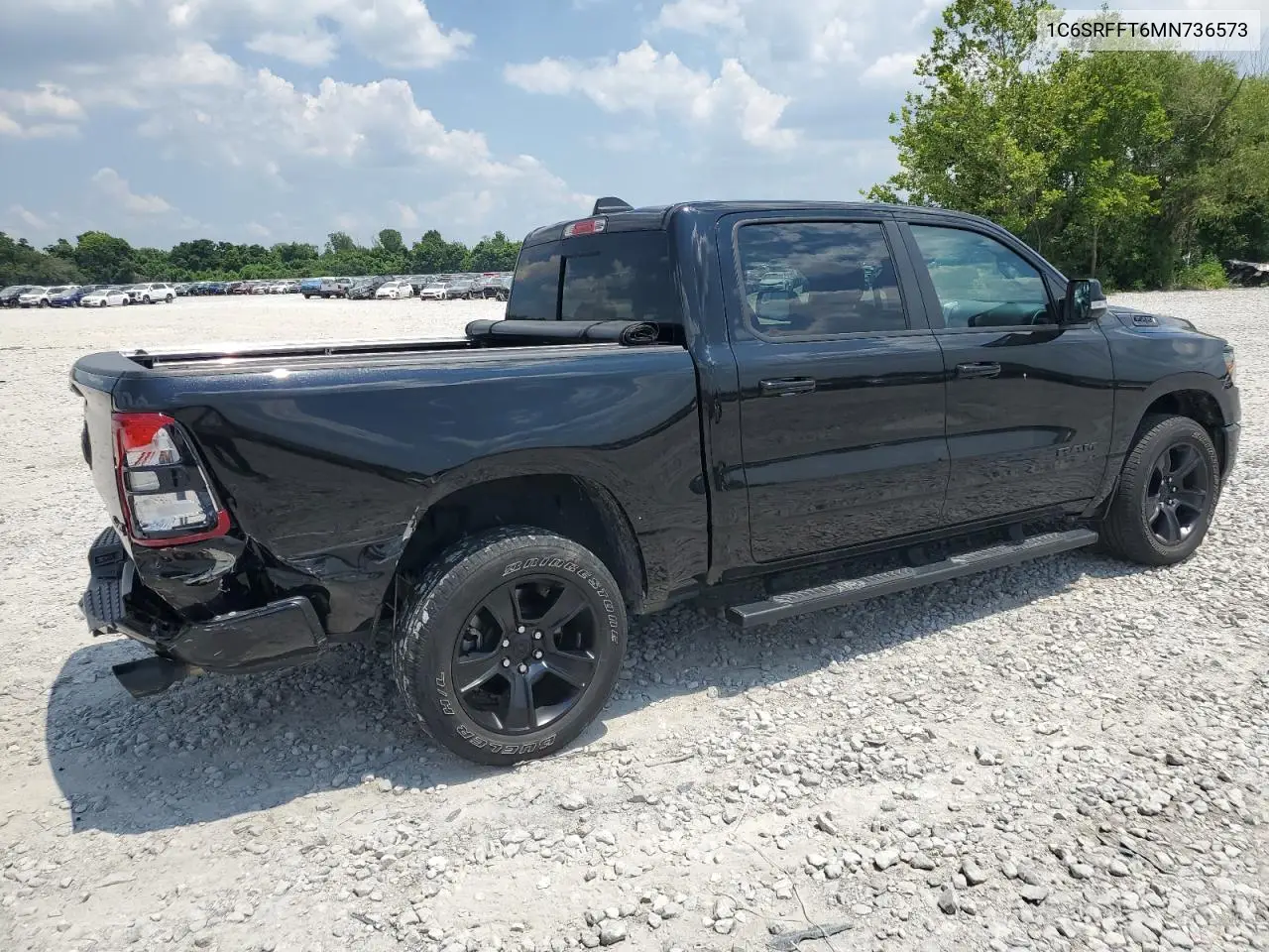 2021 Ram 1500 Big Horn/Lone Star VIN: 1C6SRFFT6MN736573 Lot: 62780885
