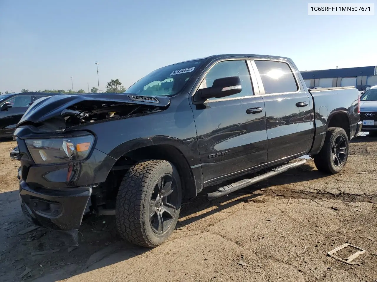 2021 Ram 1500 Big Horn/Lone Star VIN: 1C6SRFFT1MN507671 Lot: 62874405