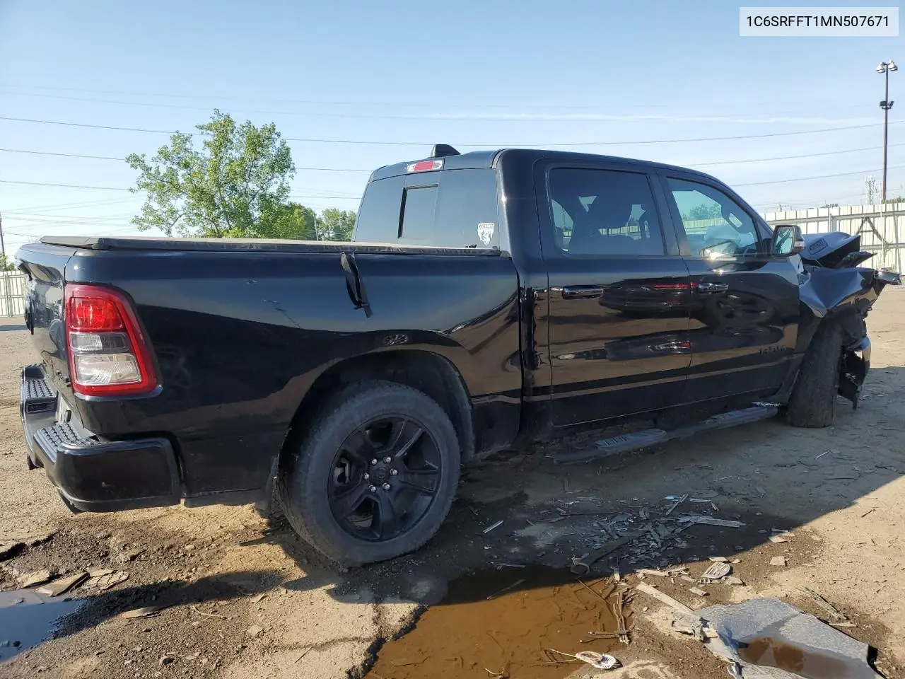 2021 Ram 1500 Big Horn/Lone Star VIN: 1C6SRFFT1MN507671 Lot: 62874405