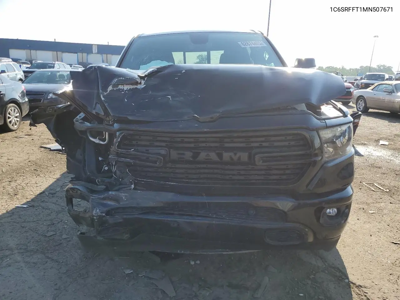 2021 Ram 1500 Big Horn/Lone Star VIN: 1C6SRFFT1MN507671 Lot: 62874405