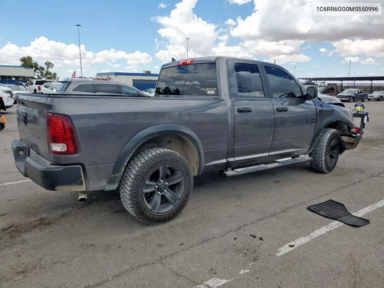 2021 Ram 1500 Classic Slt VIN: 1C6RR6GG0MS550996 Lot: 63658915