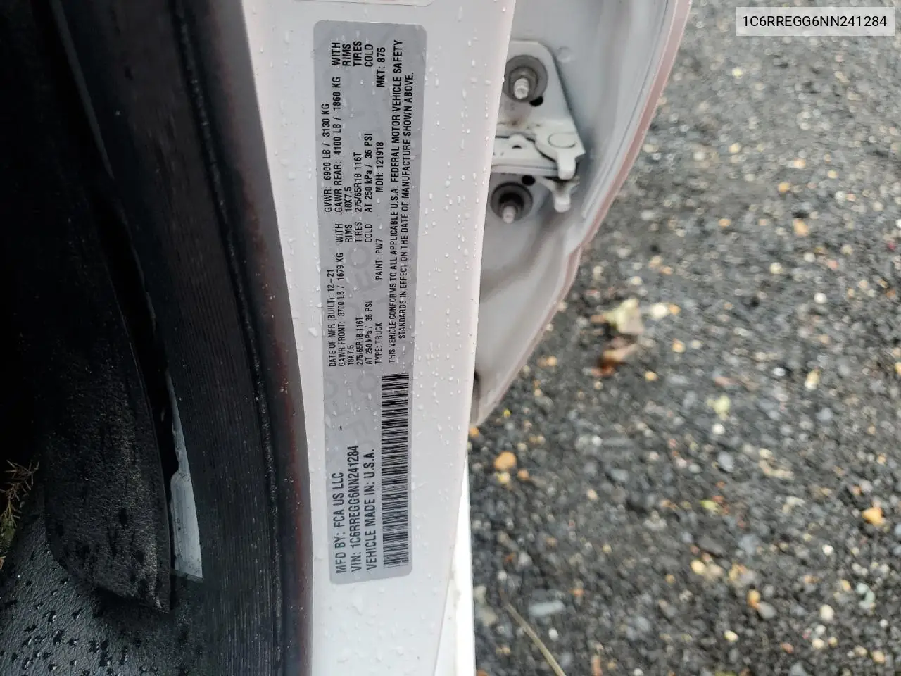 2022 Ram 1500 Tradesman VIN: 1C6RREGG6NN241284 Lot: 56683395