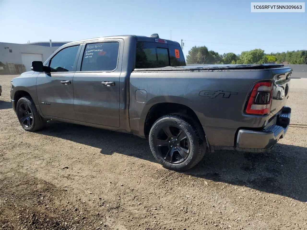 2022 Ram 1500 Sport VIN: 1C6SRFVT5NN309663 Lot: 60498625