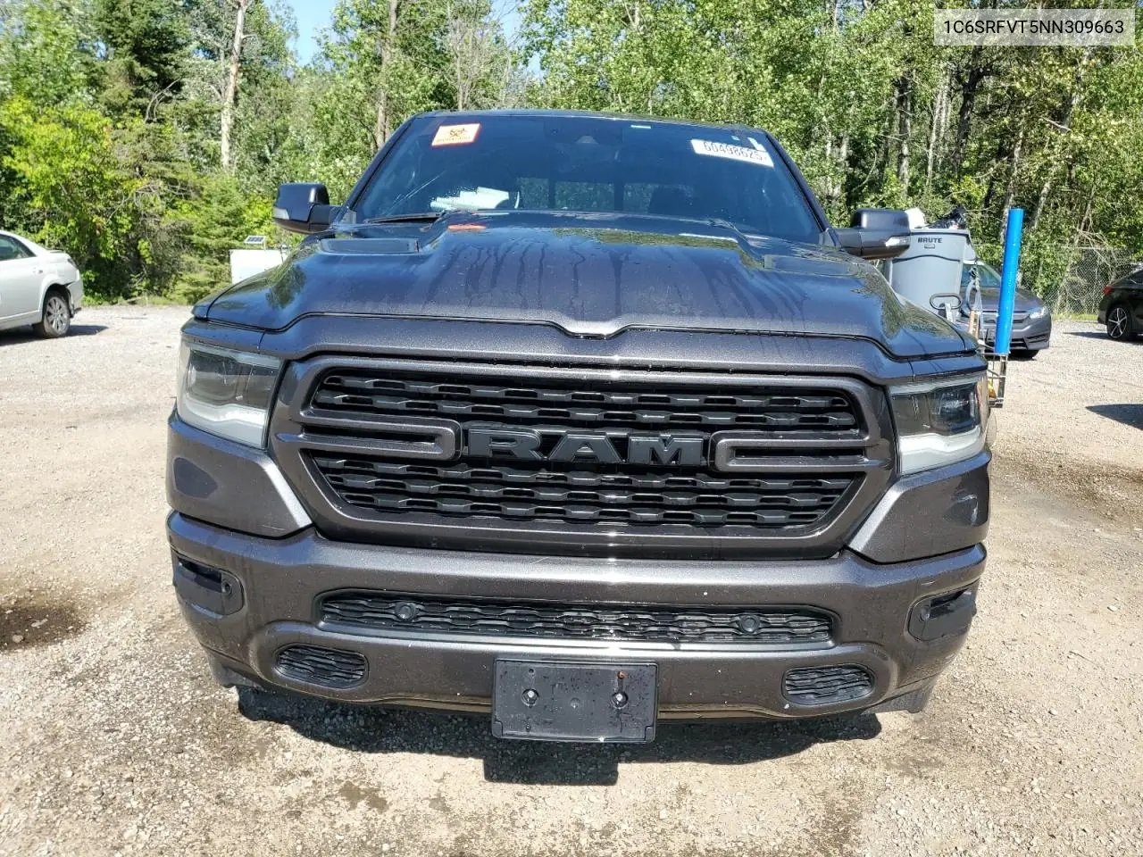 2022 Ram 1500 Sport VIN: 1C6SRFVT5NN309663 Lot: 60498625