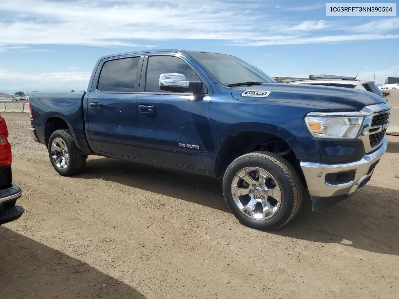 2022 Ram 1500 Big Horn/Lone Star VIN: 1C6SRFFT3NN390564 Lot: 62953035