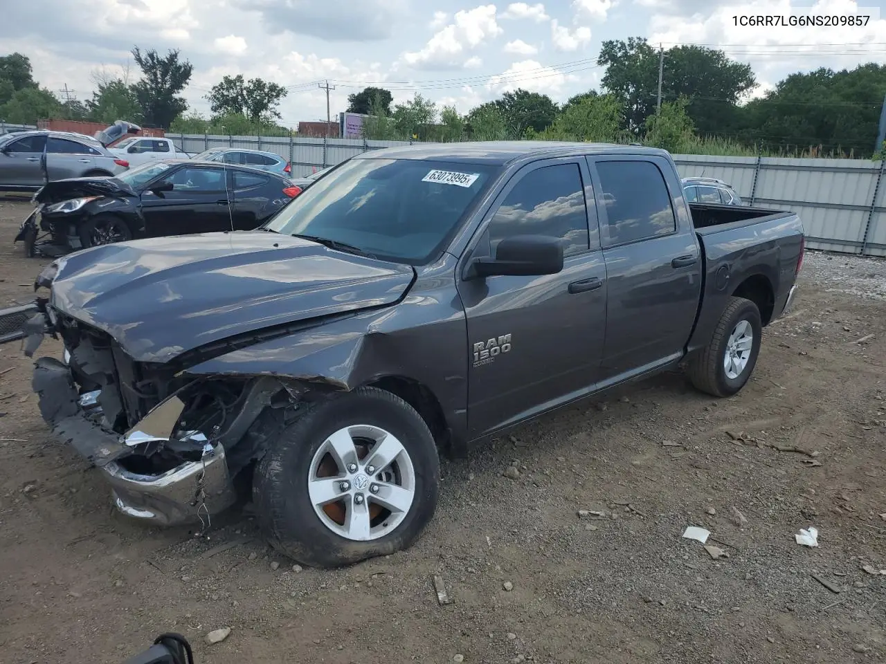 2022 Ram 1500 Classic Slt VIN: 1C6RR7LG6NS209857 Lot: 63073995