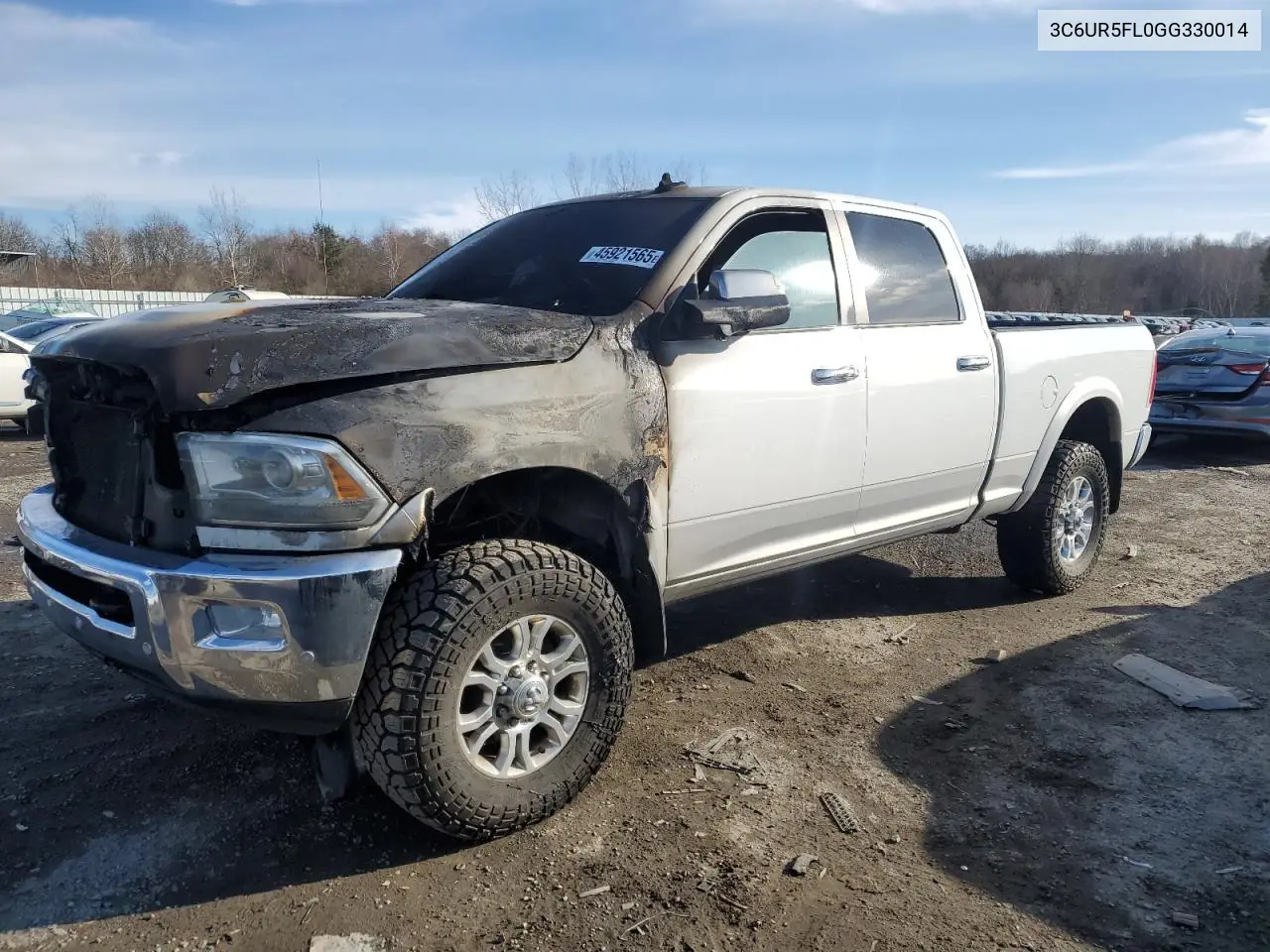 2016 Ram 2500 Laramie VIN: 3C6UR5FL0GG330014 Lot: 45921565