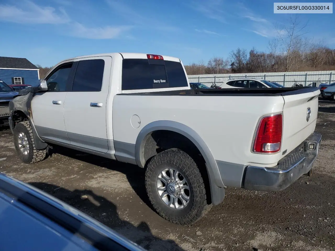 2016 Ram 2500 Laramie VIN: 3C6UR5FL0GG330014 Lot: 45921565