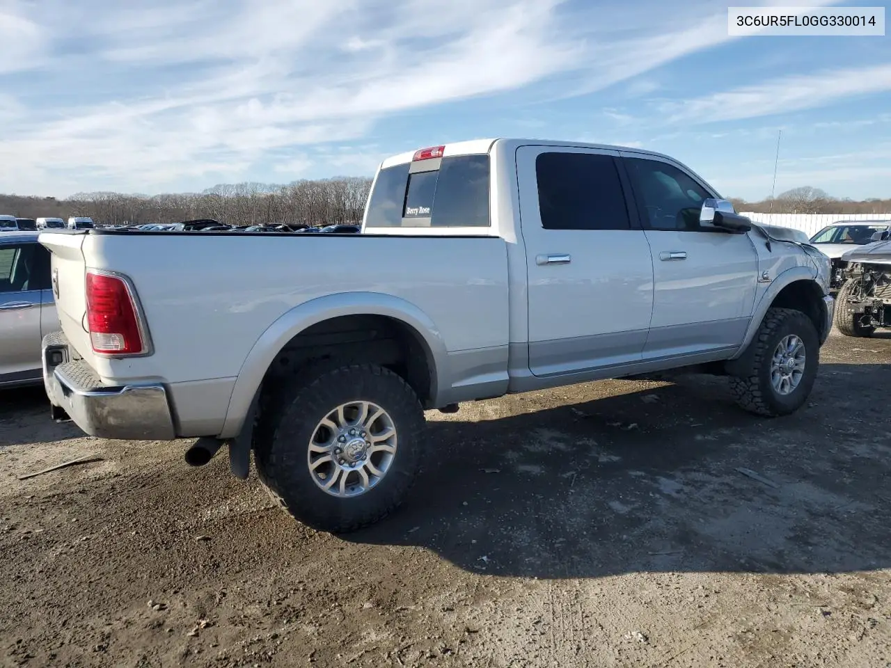 2016 Ram 2500 Laramie VIN: 3C6UR5FL0GG330014 Lot: 45921565