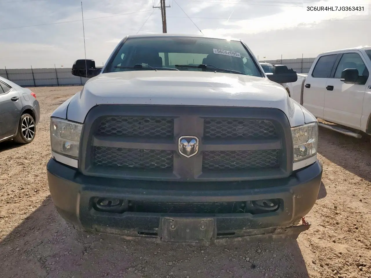 2018 Ram 2500 St VIN: 3C6UR4HL7JG363431 Lot: 56862695