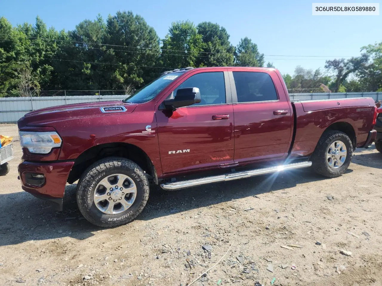 2019 Ram 2500 Big Horn VIN: 3C6UR5DL8KG589880 Lot: 63392875