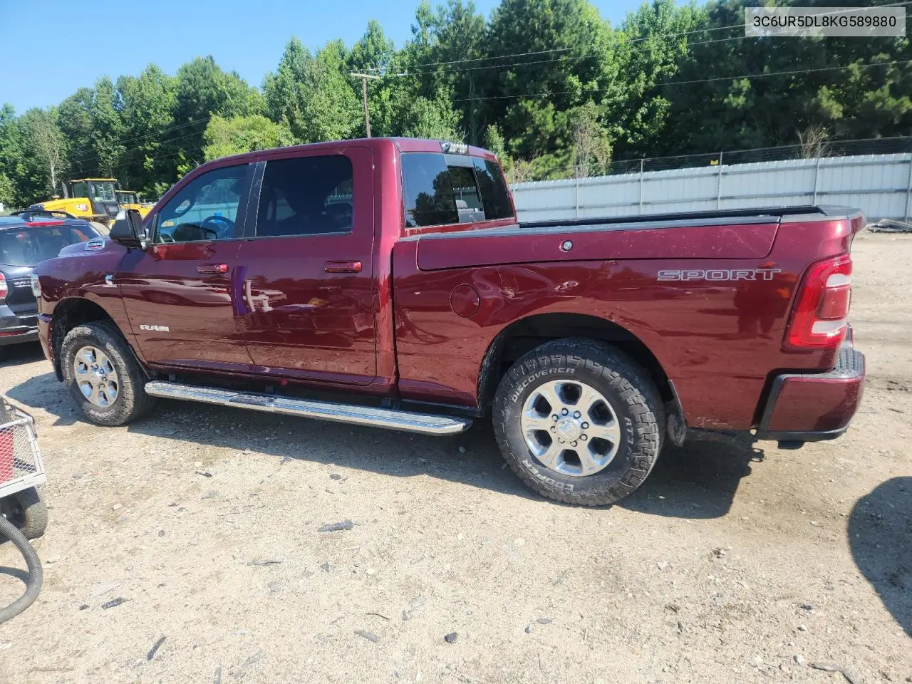 2019 Ram 2500 Big Horn VIN: 3C6UR5DL8KG589880 Lot: 63392875