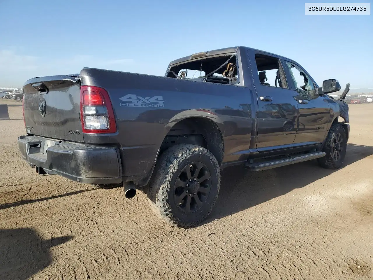 2020 Ram 2500 Big Horn VIN: 3C6UR5DL0LG274735 Lot: 52962625