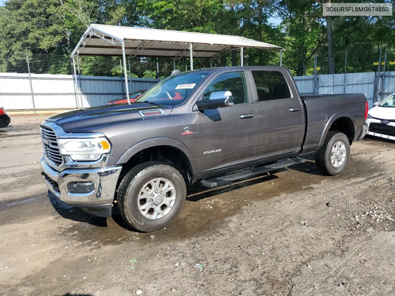 2021 Ram 2500 Laramie VIN: 3C6UR5FL8MG674850 Lot: 56928365