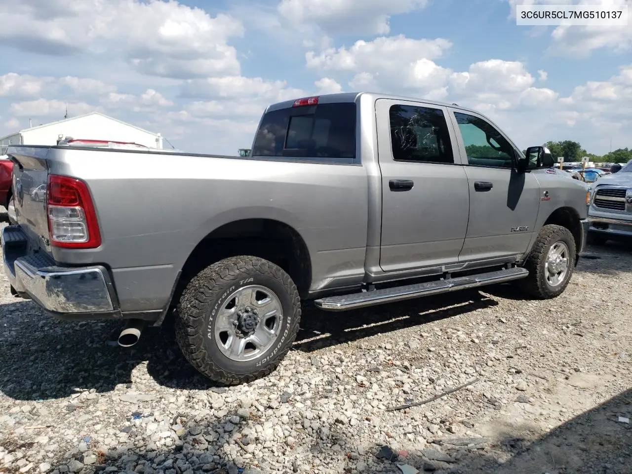 2021 Ram 2500 Tradesman VIN: 3C6UR5CL7MG510137 Lot: 60991965