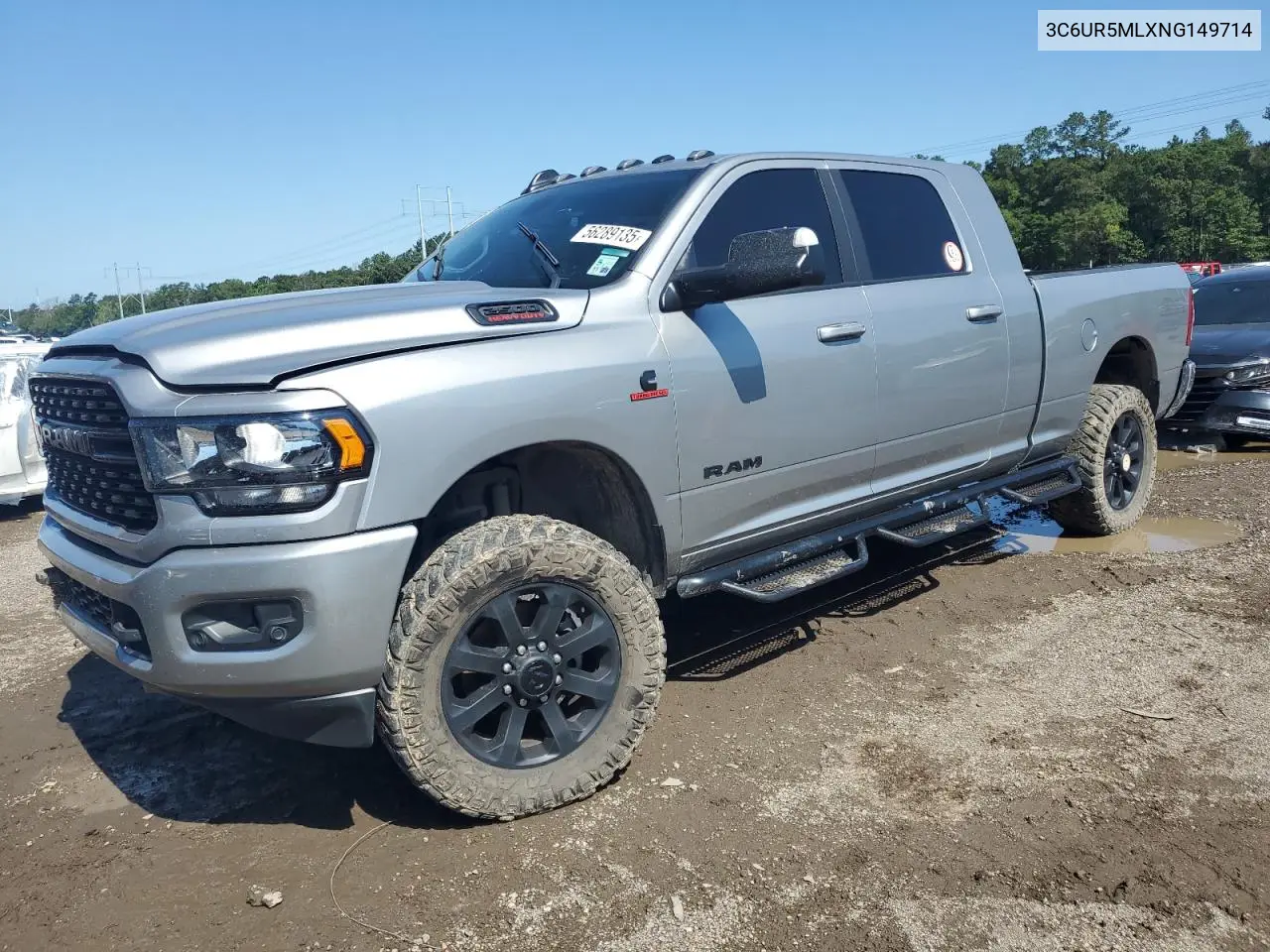 2022 Ram 2500 Big Horn/Lone Star VIN: 3C6UR5MLXNG149714 Lot: 56289135