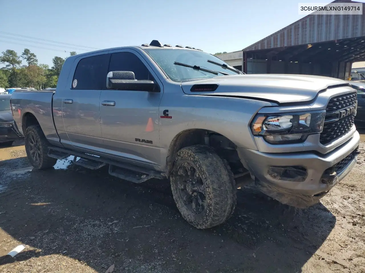 2022 Ram 2500 Big Horn/Lone Star VIN: 3C6UR5MLXNG149714 Lot: 56289135