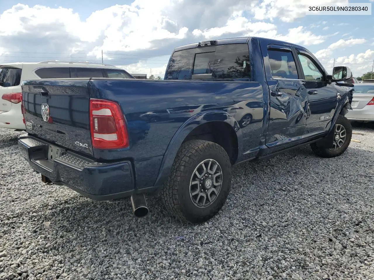 2022 Ram 2500 Longhorn VIN: 3C6UR5GL9NG280340 Lot: 56346455