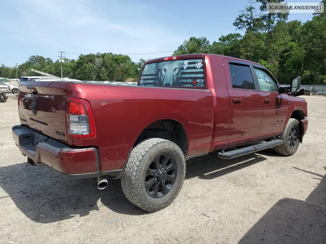 2022 Ram 2500 Big Horn/Lone Star VIN: 3C6UR5MLXNG309851 Lot: 56697425