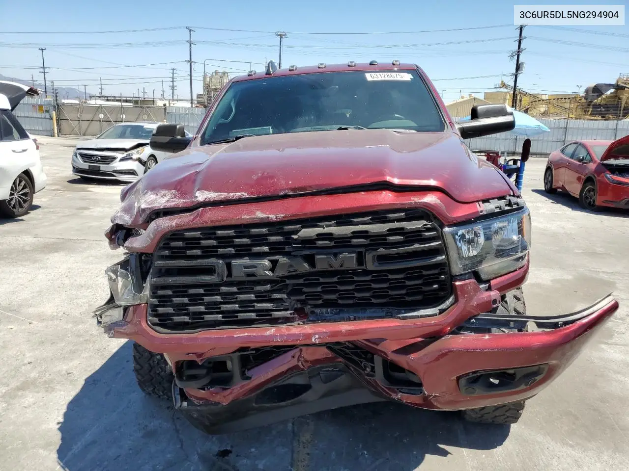 2022 Ram 2500 Big Horn/Lone Star VIN: 3C6UR5DL5NG294904 Lot: 63128675