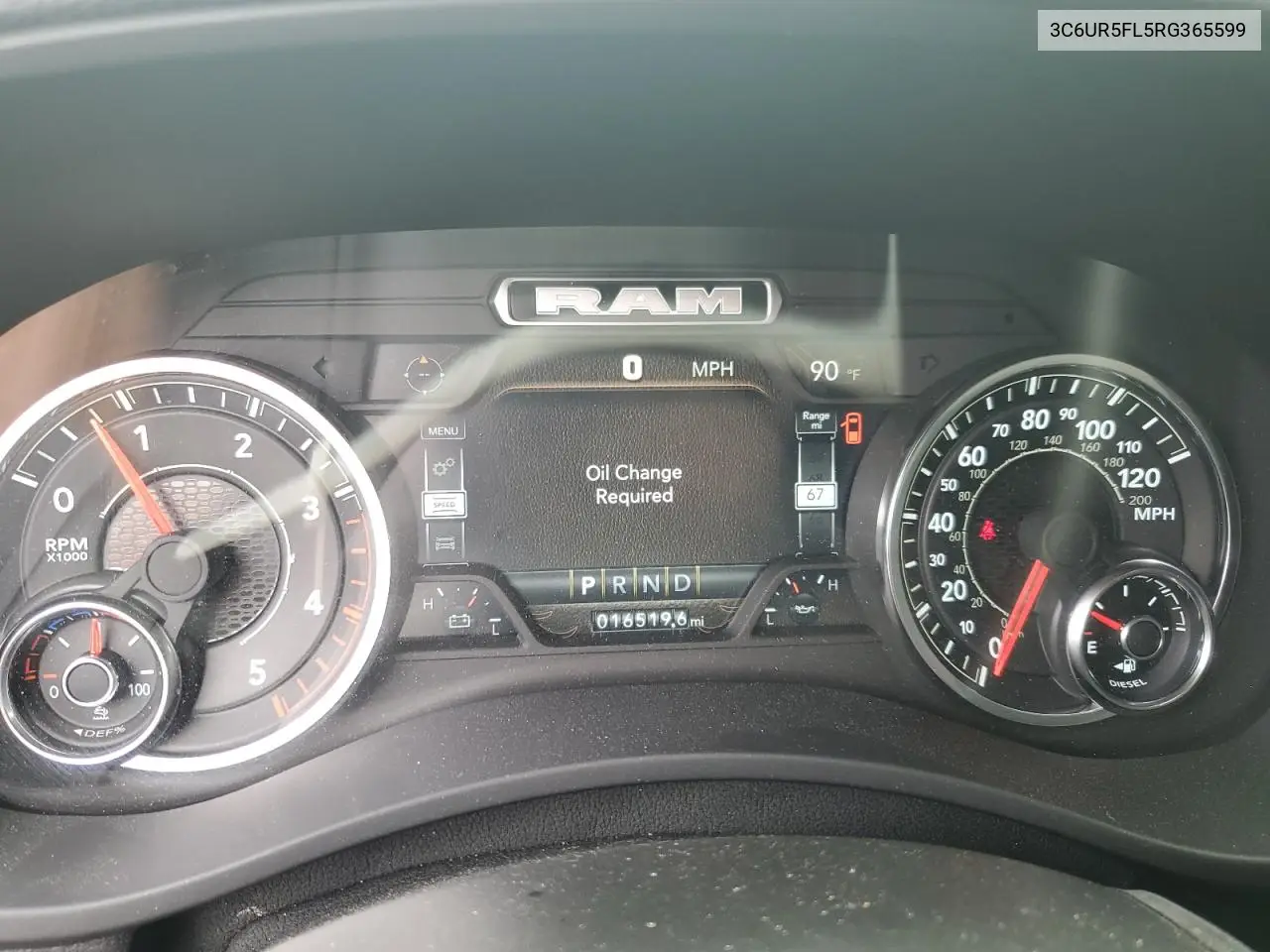 2024 Ram 2500 Laramie VIN: 3C6UR5FL5RG365599 Lot: 63196155