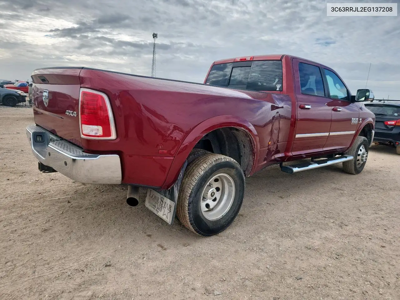 2014 Ram 3500 Laramie VIN: 3C63RRJL2EG137208 Lot: 62558255