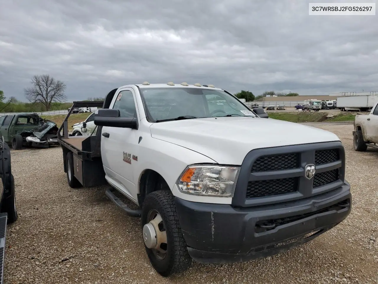 2015 Ram 3500 Flatbed Pickup Truck VIN: 3C7WRSBJ2FG526297 Lot: 51248265
