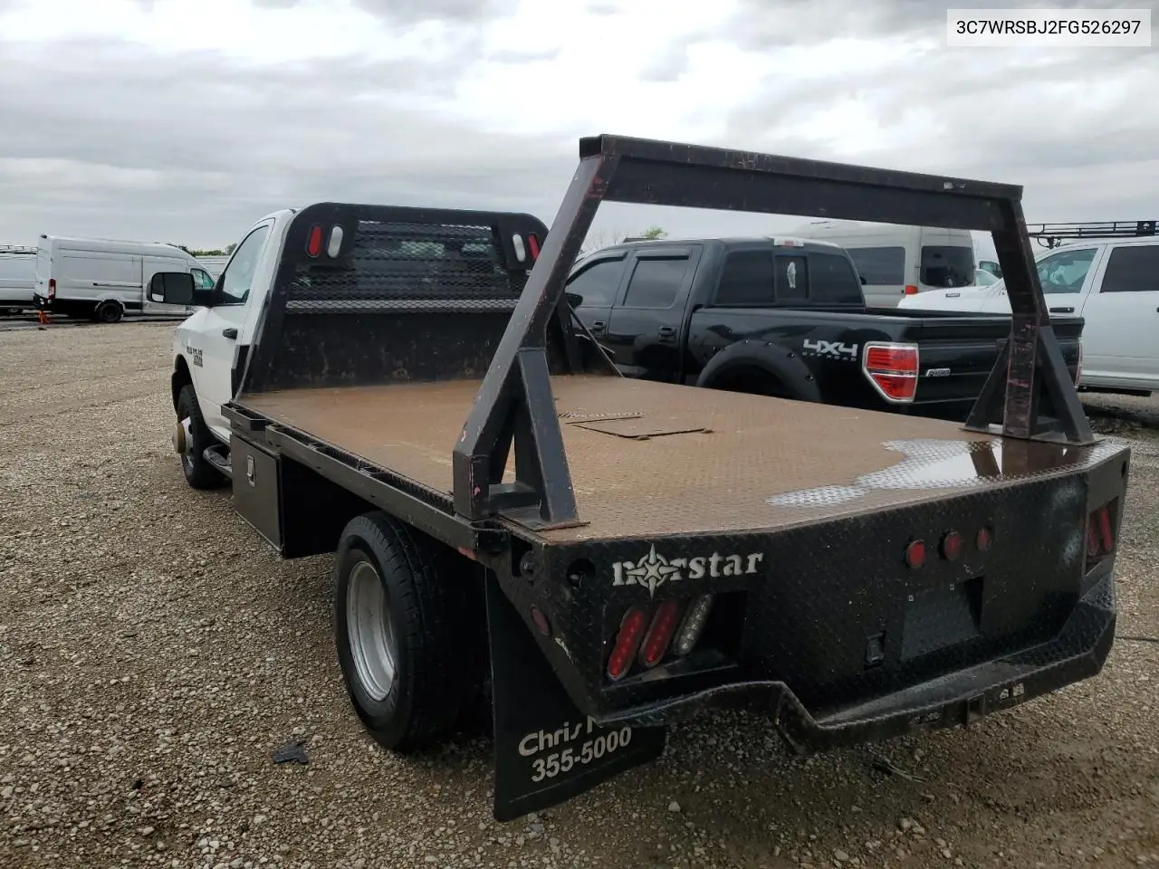 2015 Ram 3500 Flatbed Pickup Truck VIN: 3C7WRSBJ2FG526297 Lot: 51248265