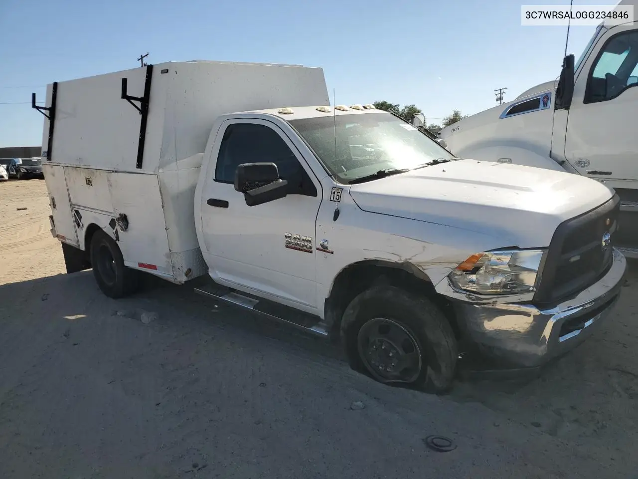 2016 Ram 3500 VIN: 3C7WRSAL0GG234846 Lot: 56027335
