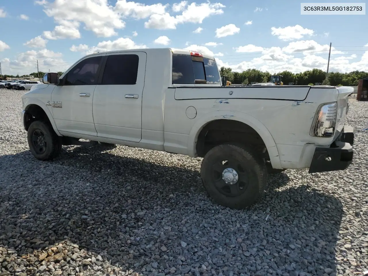 2016 Ram 3500 Laramie VIN: 3C63R3ML5GG182753 Lot: 56695925