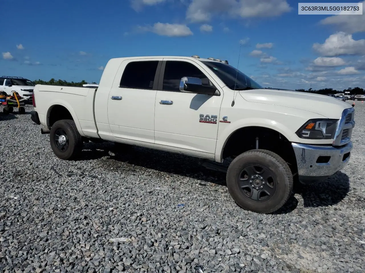 2016 Ram 3500 Laramie VIN: 3C63R3ML5GG182753 Lot: 56695925