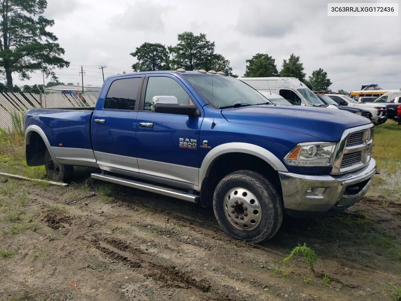 2016 Ram 3500 Laramie VIN: 3C63RRJLXGG172436 Lot: 62137705