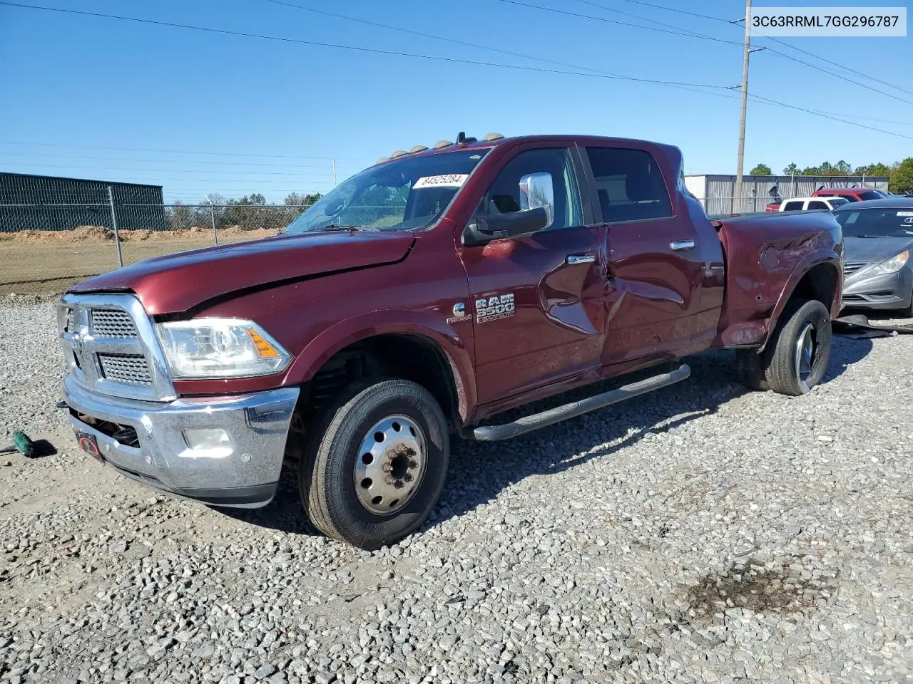 2016 Ram 3500 Laramie VIN: 3C63RRML7GG296787 Lot: 84525284