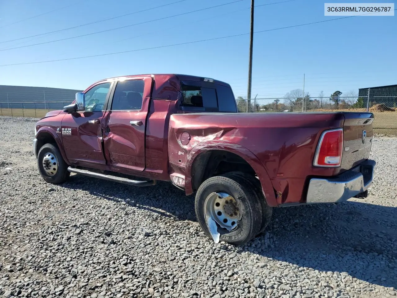 2016 Ram 3500 Laramie VIN: 3C63RRML7GG296787 Lot: 84525284