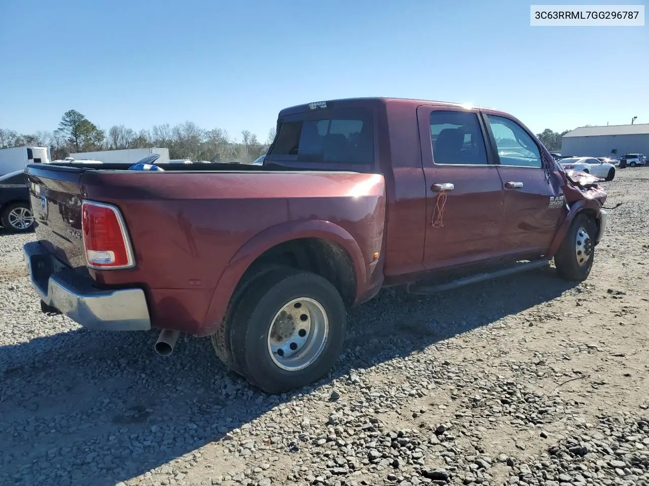 2016 Ram 3500 Laramie VIN: 3C63RRML7GG296787 Lot: 84525284